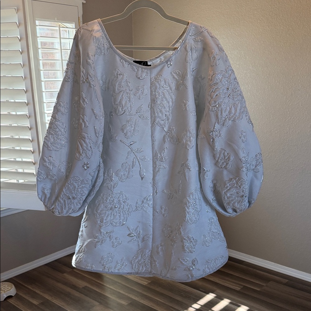 Arianne Light Blue Floral Mini Dress